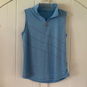 Sleeveless Quarter Zip Golf Tennis Polo Shirt